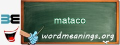 WordMeaning blackboard for mataco